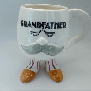 Vintage Grandfather Figural Mug Giftcraft Japan Anthropomorphic Character Cup